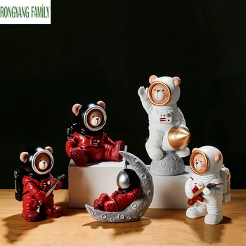 Nordic Bear Astronaut Sculpture Home Decor Cosmonaut Statue Lovely Spaceship Miniatures Resin Creative Desktop Figurines Crafts
Nordic Bear Astronaut Sculpture Home Decor Cosmonaut Statue Lovely Spaceship Miniatures Resin Creative Desktop Figurines Crafts