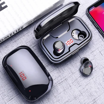 Newest TWS Bluetooth Earphone Wireless Bluetooth Headphones 9D Stereo Waterproof Noise Cancelling Headsets With Mic LED Display
Newest TWS Bluetooth Earphone Wireless Bluetooth Headphones 9D Stereo Waterproof Noise Cancelling Headsets With Mic LED Display