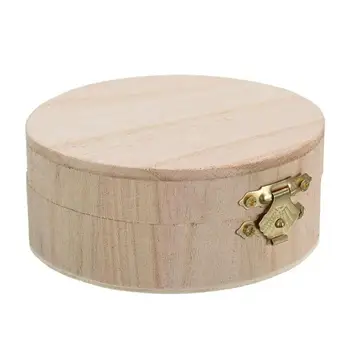 Vintage Round Wooden Jewelry Box Storage Case Organizer Craft Mud Base Lid Golden Lock Storage Boxes High Quality Jewelry Holder
Vintage Round Wooden Jewelry Box Storage Case Organizer Craft Mud Base Lid Golden Lock Storage Boxes High Quality Jewelry Holder