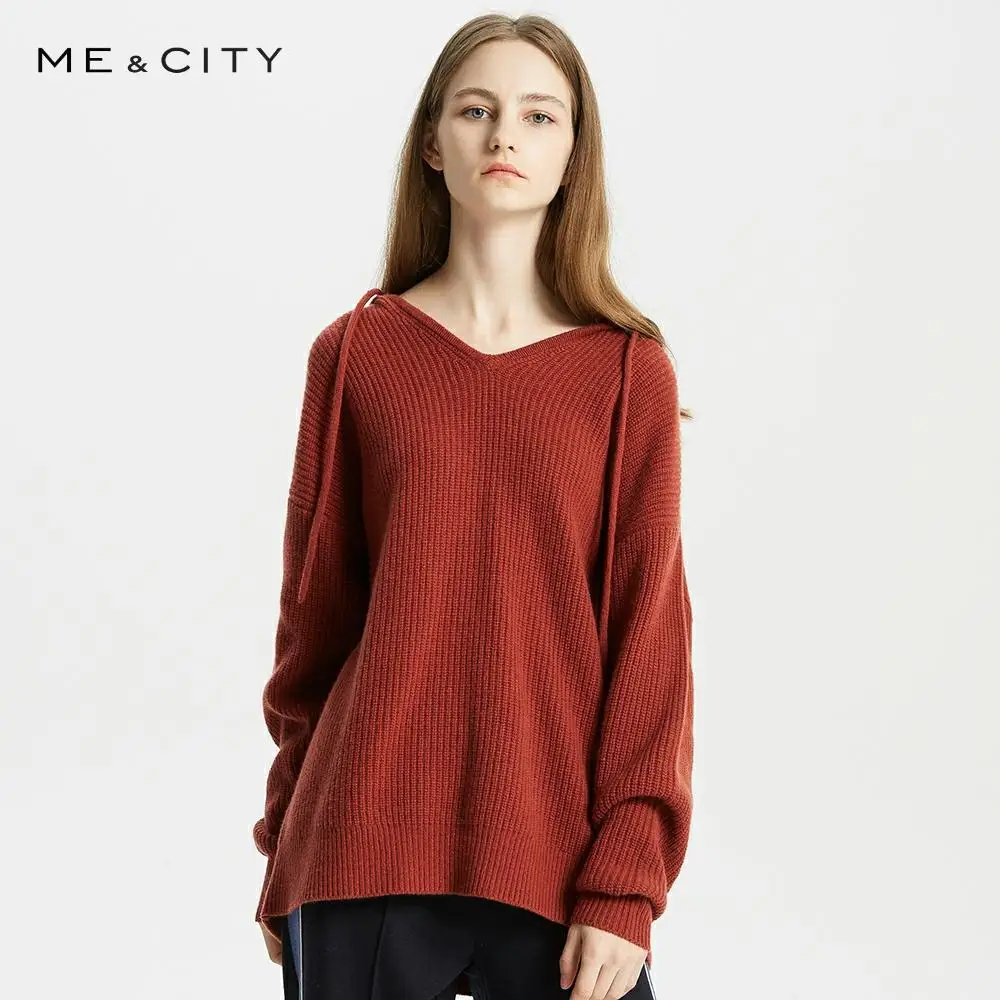 ME&CITY Wool Knitted Sweater Women Hooded Pullovers Sweaters Winter Spring Lady elegant Sweaters Fashion Loose leisure Sweaters
ME&CITY Wool Knitted Sweater Women Hooded Pullovers Sweaters Winter Spring Lady elegant Sweaters Fashion Loose leisure Sweaters