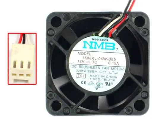 NMB-MAT 1608KL-04W-B59 T67 DC 12V 0.15A 40x40x20mm 3-проводной Вентилятор охлаждения сервера
NMB-MAT 1608KL-04W-B59 T67 DC 12V 0.15A 40x40x20mm 3-проводной Вентилятор охлаждения сервера