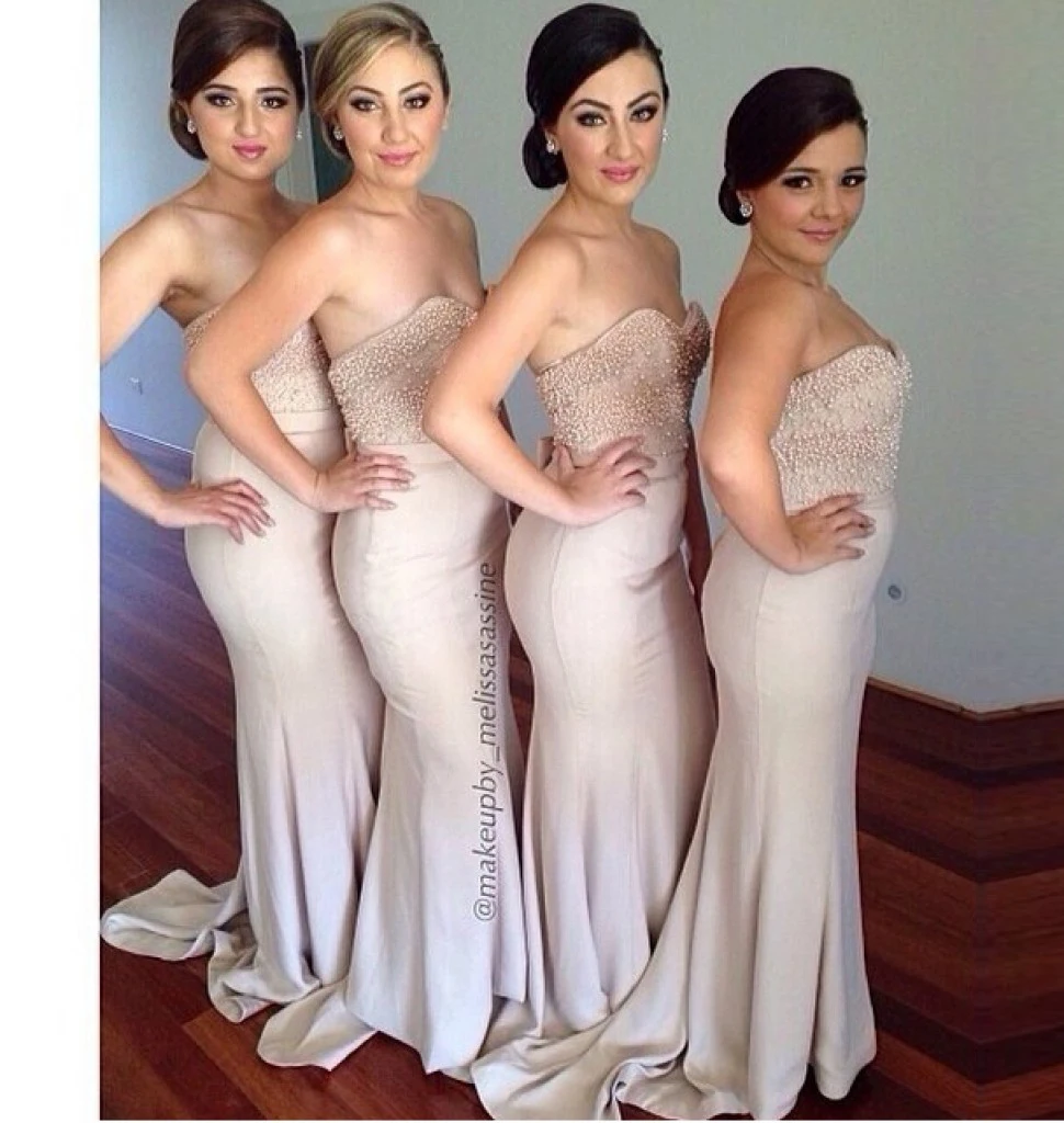 Elegant Sweetheart Long Bridesmaid Dress 2015 Free Shipping With Beading Custom-made Zipper Back Custom made Wedding Events Gown
Elegant Sweetheart Long Bridesmaid Dress 2015 Free Shipping With Beading Custom-made Zipper Back Custom made Wedding Events Gown