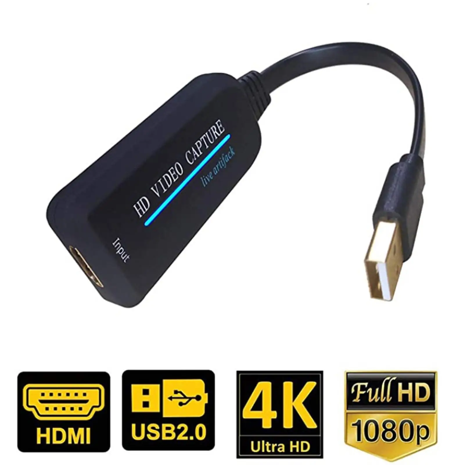 USB-C USB2.0 HD Image HDMI Video Audio Signal 4K Input Capture Card Adapter Portable Converter Capture Card Standard UVC and UAC
USB-C USB2.0 HD Image HDMI Video Audio Signal 4K Input Capture Card Adapter Portable Converter Capture Card Standard UVC and UAC