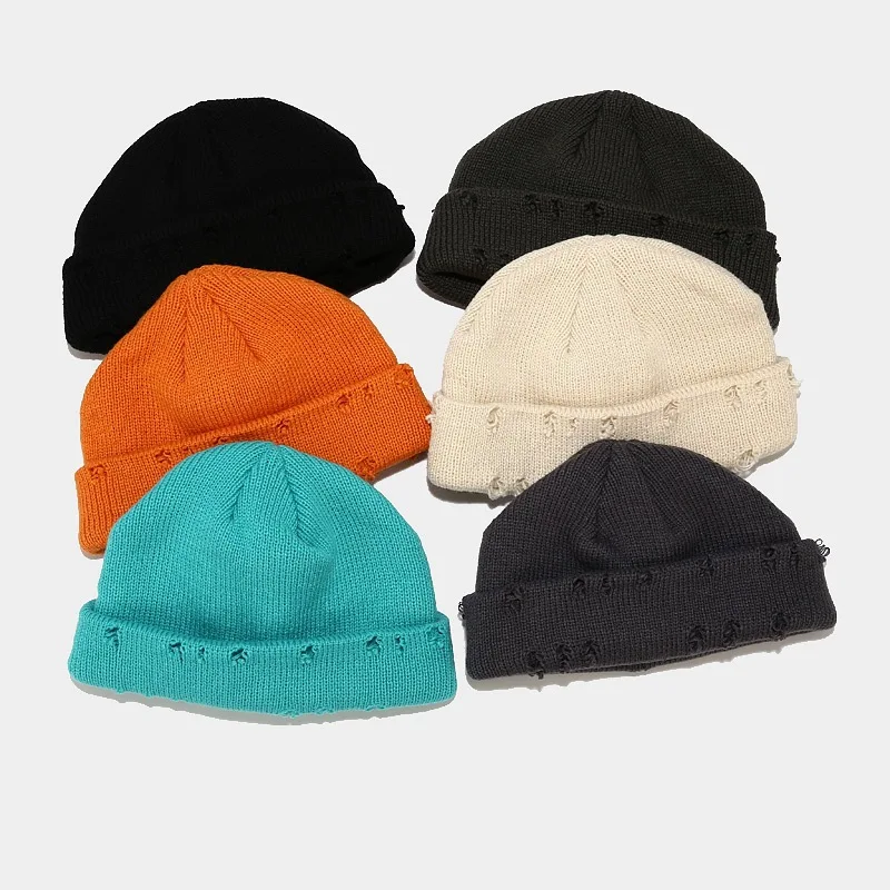 Unisex Winter Warm Retro Solid Color All-match Rolled Cuff Broken Holes Knit Beanie Cap Street Hip Hop Hats
Unisex Winter Warm Retro Solid Color All-match Rolled Cuff Broken Holes Knit Beanie Cap Street Hip Hop Hats