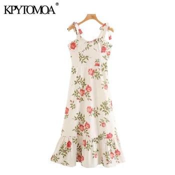 KPYTOMOA Women 2020 Chic Fashion Floral Print Ruffled Midi Dress Vintage Backless Elastic Zipper Tie Straps Female Dresses Mujer
KPYTOMOA Women 2020 Chic Fashion Floral Print Ruffled Midi Dress Vintage Backless Elastic Zipper Tie Straps Female Dresses Mujer