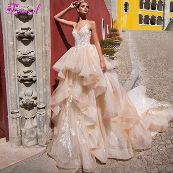 Fsuzwel Romantic Sweetheart Neck Backless A-Line Wedding Dresses 2020 Spaghetti Straps Beaded Appliques Court Train Wedding Gown
Fsuzwel Romantic Sweetheart Neck Backless A-Line Wedding Dresses 2020 Spaghetti Straps Beaded Appliques Court Train Wedding Gown