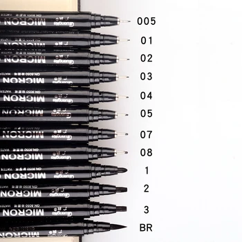 12pcs/set Black Pigment Liner Neelde Water-proof Micron PenTip Fine Liner Sketching Hook Art Pen Marker Pen for Manga
12pcs/set Black Pigment Liner Neelde Water-proof Micron PenTip Fine Liner Sketching Hook Art Pen Marker Pen for Manga