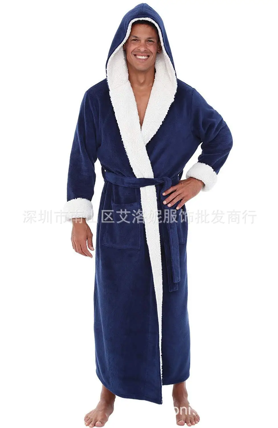 Lengthened bathrobe with long sleeves for men in large autumn/winter robe sets bath robe robes for women
Lengthened bathrobe with long sleeves for men in large autumn/winter robe sets bath robe robes for women