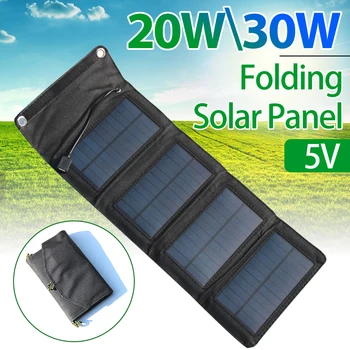 Folding Solar Panel 5V 20W 30W USB Battery Charger Kit Complete Power Bank Smart Phone Portable Foldable Rechargeable Camping
Folding Solar Panel 5V 20W 30W USB Battery Charger Kit Complete Power Bank Smart Phone Portable Foldable Rechargeable Camping