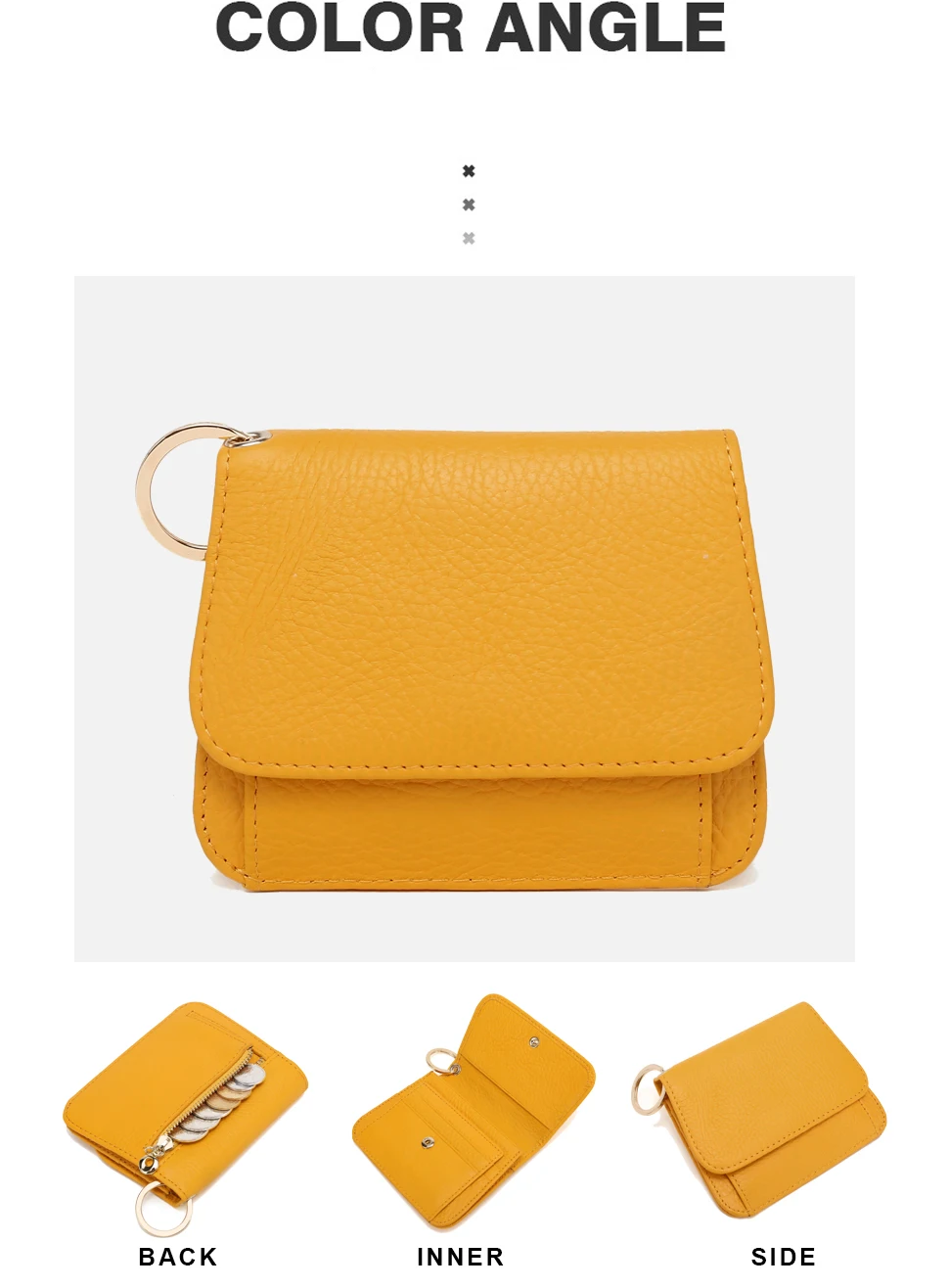 Women's Genuine Leather Small Zipper Wallet Women's Genuine Leather Small Zipper Wallet