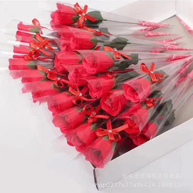 Rose Soap Flower Send Women's Teacher Rose Dried Flower Artificial Flower Soap Bouquet Practical Gift Teachers' Day MOTHER'S Day 
Rose Soap Flower Send Women's Teacher Rose Dried Flower Artificial Flower Soap Bouquet Practical Gift Teachers' Day MOTHER'S Day