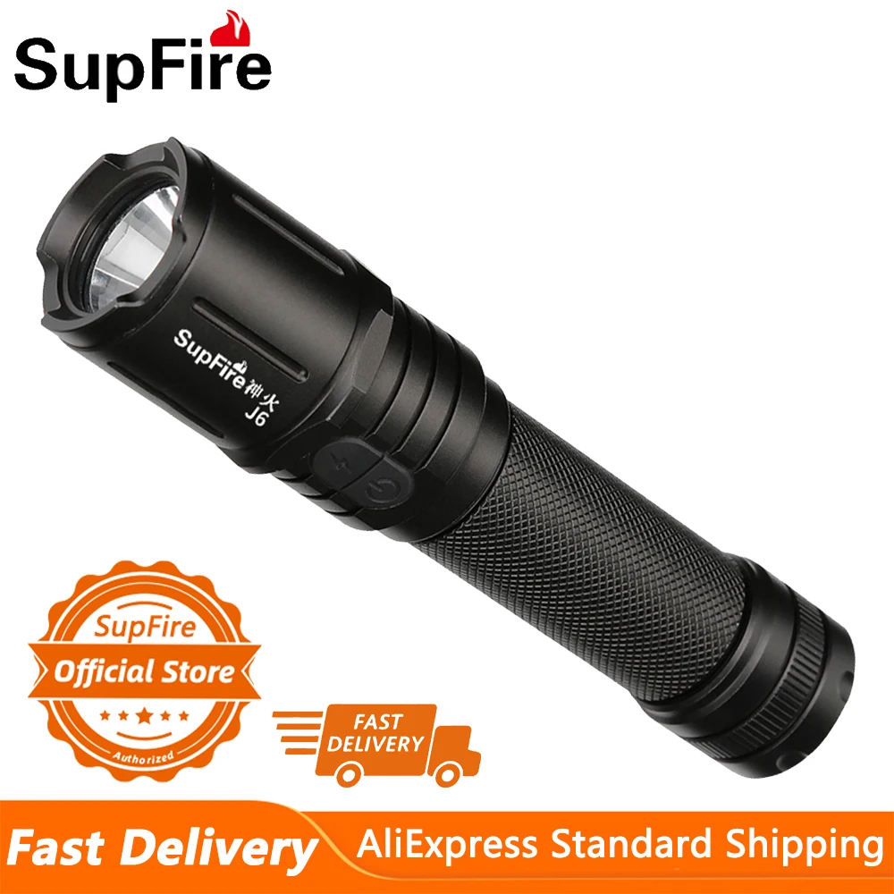 Supfire J6 Portatil LED Flashlight EDC USB Rechargeable Lamp 18650 Flash Light, Self Defense Waterproof Camping Powerful Torch
Supfire J6 Portatil LED Flashlight EDC USB Rechargeable Lamp 18650 Flash Light, Self Defense Waterproof Camping Powerful Torch