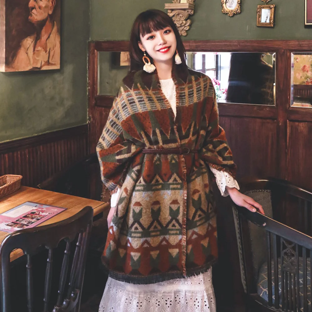 Retro Women Scarves Geometric Pattern Color Block Shawl Autumn Winter Warm Scarf Bohemian Style
Retro Women Scarves Geometric Pattern Color Block Shawl Autumn Winter Warm Scarf Bohemian Style