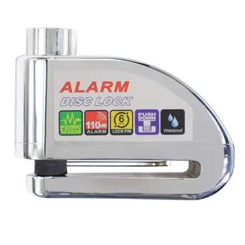 Silver Alarm Lock Anti-theft lock Disc Lock Alarm Motorcycle Alarm Padlock with 110db Alarm Sound for Motorcycles Bicycles
Silver Alarm Lock Anti-theft lock Disc Lock Alarm Motorcycle Alarm Padlock with 110db Alarm Sound for Motorcycles Bicycles