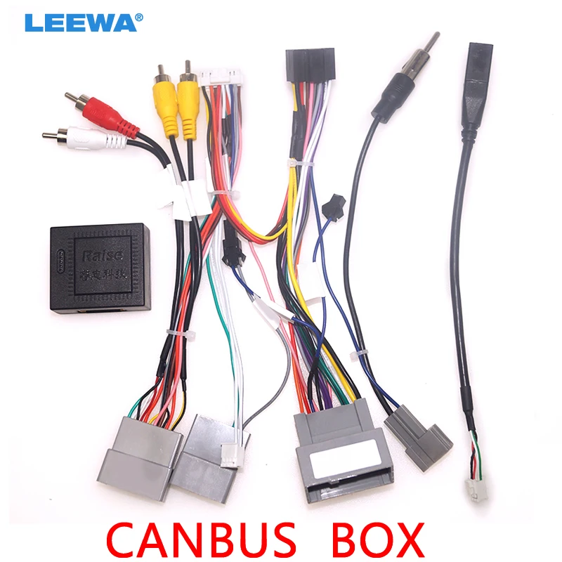 Автомобильный 16Pin Android стерео Жгут электропроводки LEEWA с Canbus + USB для Honda