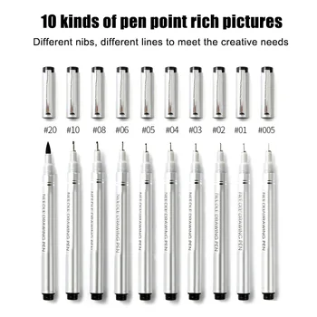 10 Pcs Waterproof Hook Line Pens Needle Art Drawing Set Signature for Home Office LHB99
10 Pcs Waterproof Hook Line Pens Needle Art Drawing Set Signature for Home Office LHB99