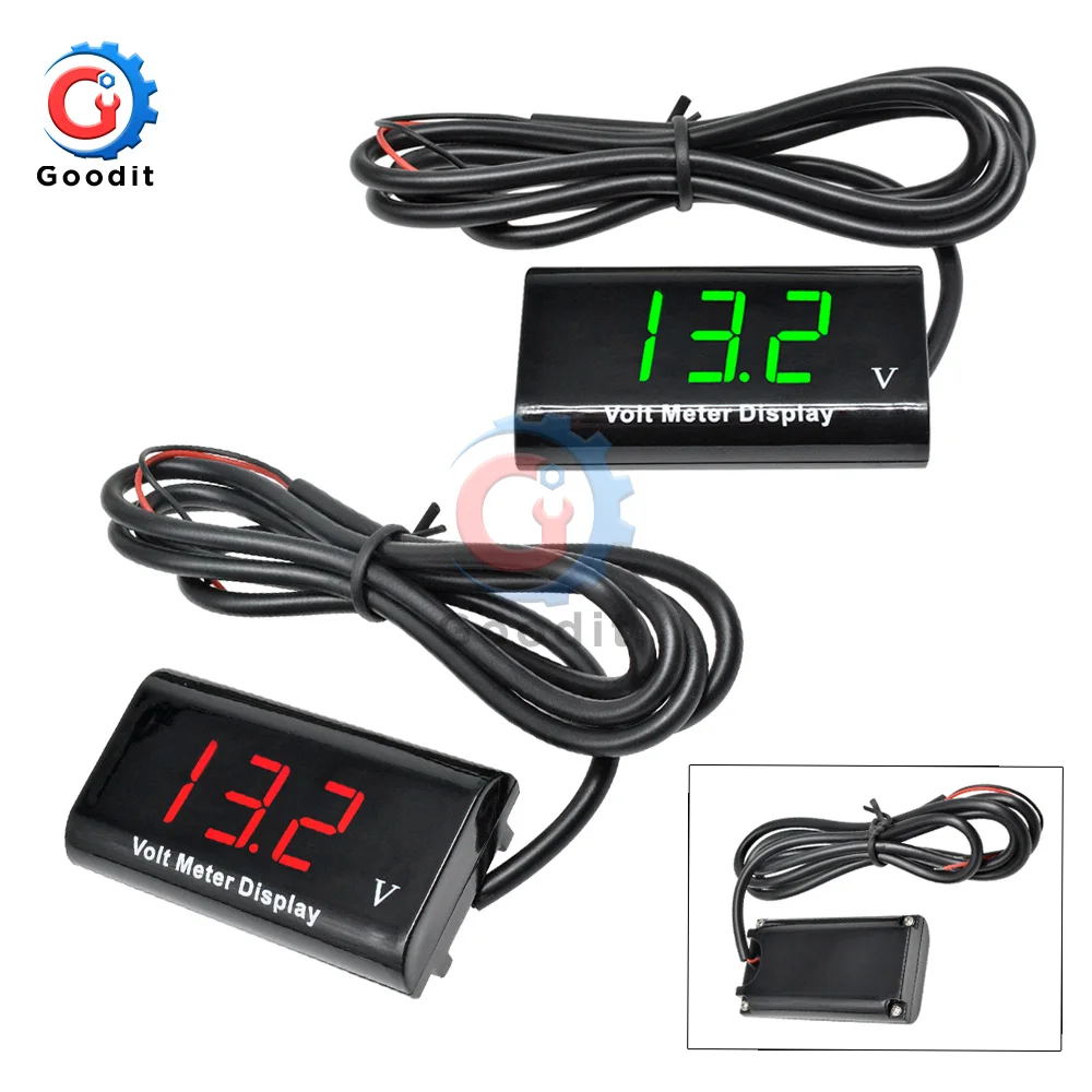 Mini Digital LED Voltmeter IPX6 Waterproof 0.56 Inch DC 3-18V for Auto car Electric motorcycle Voltage meter Volt tester 5V 12V
Mini Digital LED Voltmeter IPX6 Waterproof 0.56 Inch DC 3-18V for Auto car Electric motorcycle Voltage meter Volt tester 5V 12V