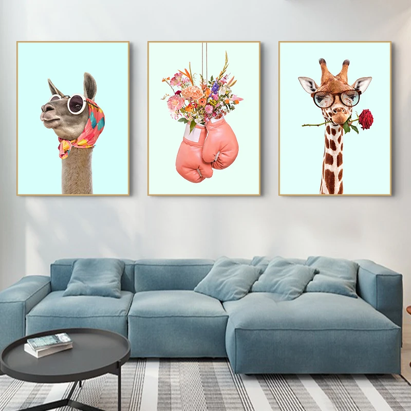 Cute Funny Animal Flower Giraffe Wall Art Canvas Living Room Painting Colorful Picture Home Decoration Unique Poster Decor
Cute Funny Animal Flower Giraffe Wall Art Canvas Living Room Painting Colorful Picture Home Decoration Unique Poster Decor