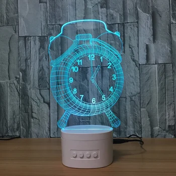 3D Alarm Clock Optical Illusion Visible Night Light With Bluetooth Speaker Base Led Desk Lamp, 5 Color For Usb, Children Baby Sl
3D Alarm Clock Optical Illusion Visible Night Light With Bluetooth Speaker Base Led Desk Lamp, 5 Color For Usb, Children Baby Sl