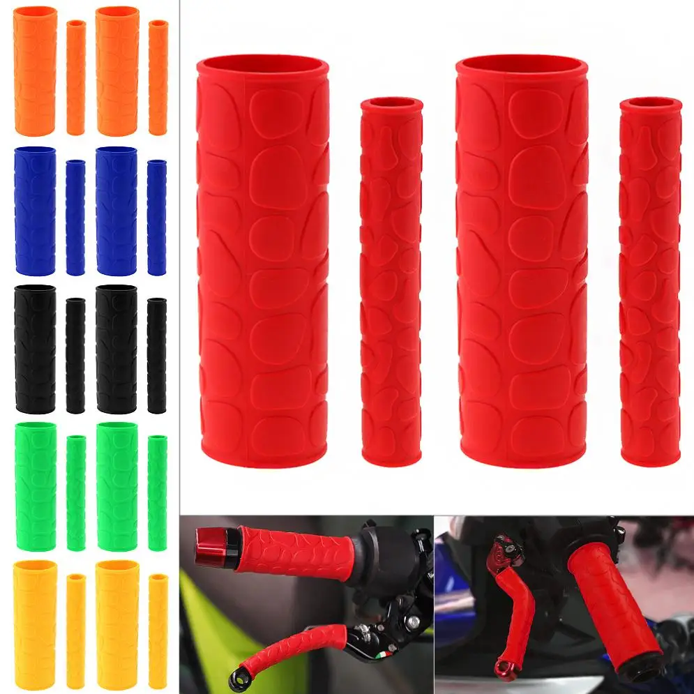 1 Pair Durable 106 MM Soft TRP Motorcycle Handle Grips with Pattern and 2 Pcs Handbrake Covers Suitable for Motorcycle
1 Pair Durable 106 MM Soft TRP Motorcycle Handle Grips with Pattern and 2 Pcs Handbrake Covers Suitable for Motorcycle
