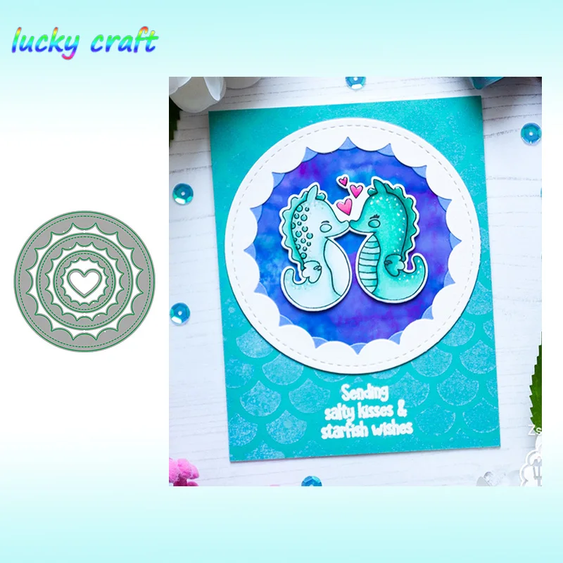 Round scallop frame Metal Cutting Dies for DIY Scrapbooking Embossing Paper Card Album Decoration Crafts Dies Cut 2019
Round scallop frame Metal Cutting Dies for DIY Scrapbooking Embossing Paper Card Album Decoration Crafts Dies Cut 2019