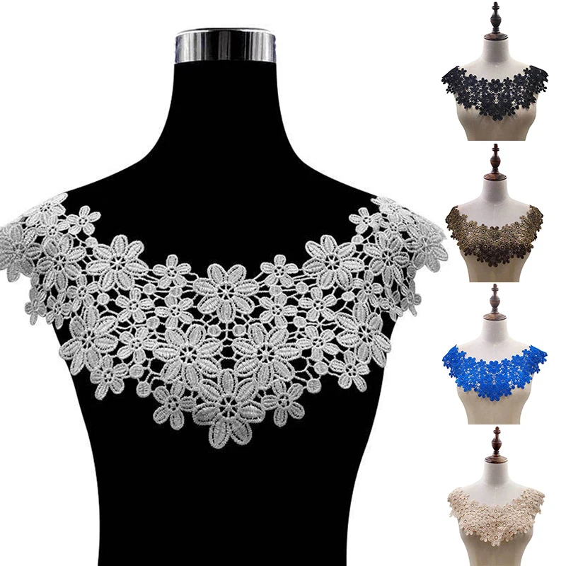 Hot Floral Lace Collar Fabic Embroidered Applique Patch Neckline Lace Fabric Sewing On Supplies Scrapbooking Fake collar Patches
Hot Floral Lace Collar Fabic Embroidered Applique Patch Neckline Lace Fabric Sewing On Supplies Scrapbooking Fake collar Patches
