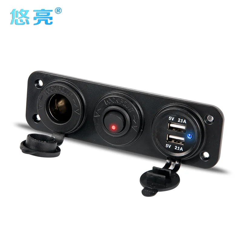 Car Motorcycle Caravan Modified Car Mounted Double USB Voltage Instrument Car Cigarette Lighter Switch 3-in-One Combination Brea
Car Motorcycle Caravan Modified Car Mounted Double USB Voltage Instrument Car Cigarette Lighter Switch 3-in-One Combination Brea