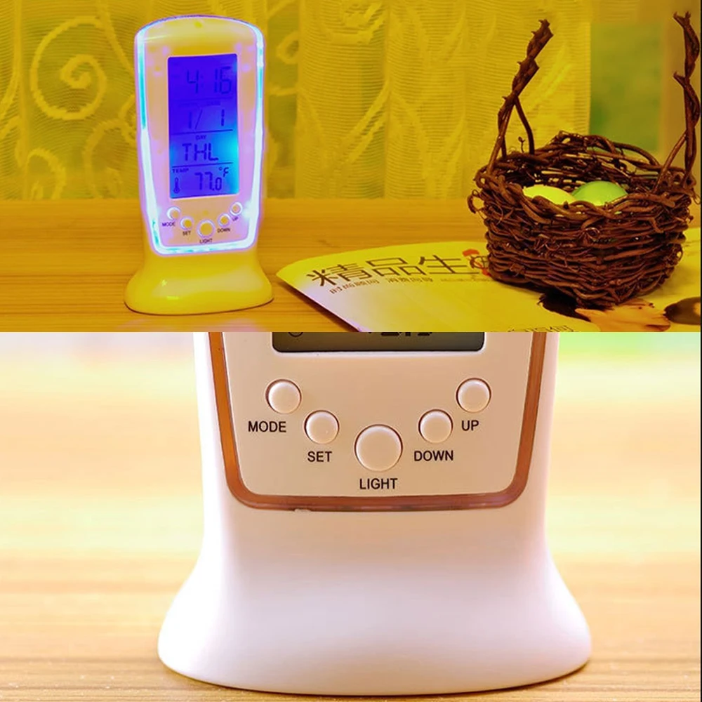 LED Digital Alarm Clock With Blue Backlight Reloj Despertador Electronic Watch LCD Display Calendar Thermometer Desk Clock
LED Digital Alarm Clock With Blue Backlight Reloj Despertador Electronic Watch LCD Display Calendar Thermometer Desk Clock