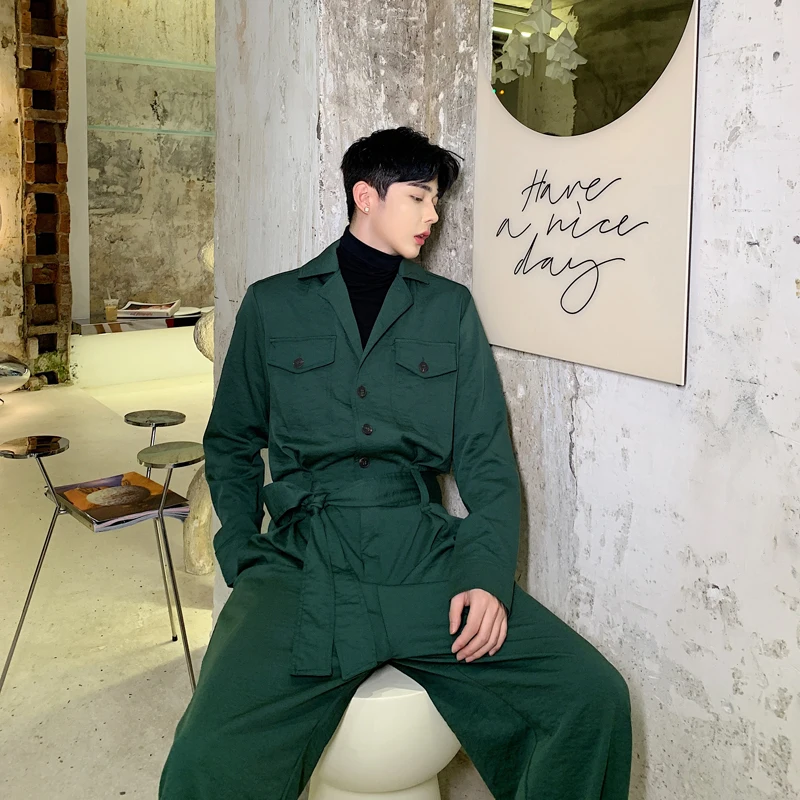 MIXCUBIC 2019 Autumn Korean style retro igh waist Romper pants men dark green loose Rompers wide leg pants for men Rompers,M-2XL
MIXCUBIC 2019 Autumn Korean style retro igh waist Romper pants men dark green loose Rompers wide leg pants for men Rompers,M-2XL