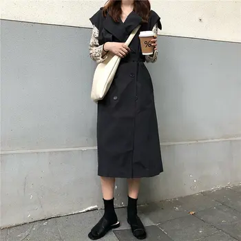 Alien Kitty 2019 Autumn Lace Up Sleeveless Fashion Loose Office Lady Elegant Cardigans Long Trench Tops Female All Match Coats
Alien Kitty 2019 Autumn Lace Up Sleeveless Fashion Loose Office Lady Elegant Cardigans Long Trench Tops Female All Match Coats