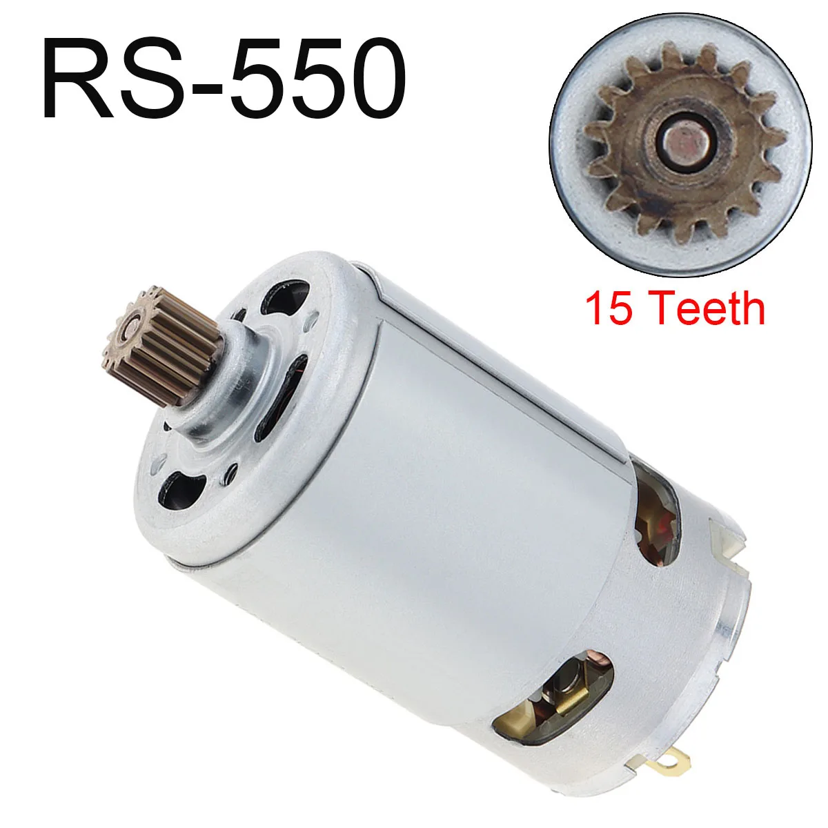 Высокоскоростной электродвигатель постоянного тока RS550 с 15 зубцами RS 550 литиевый