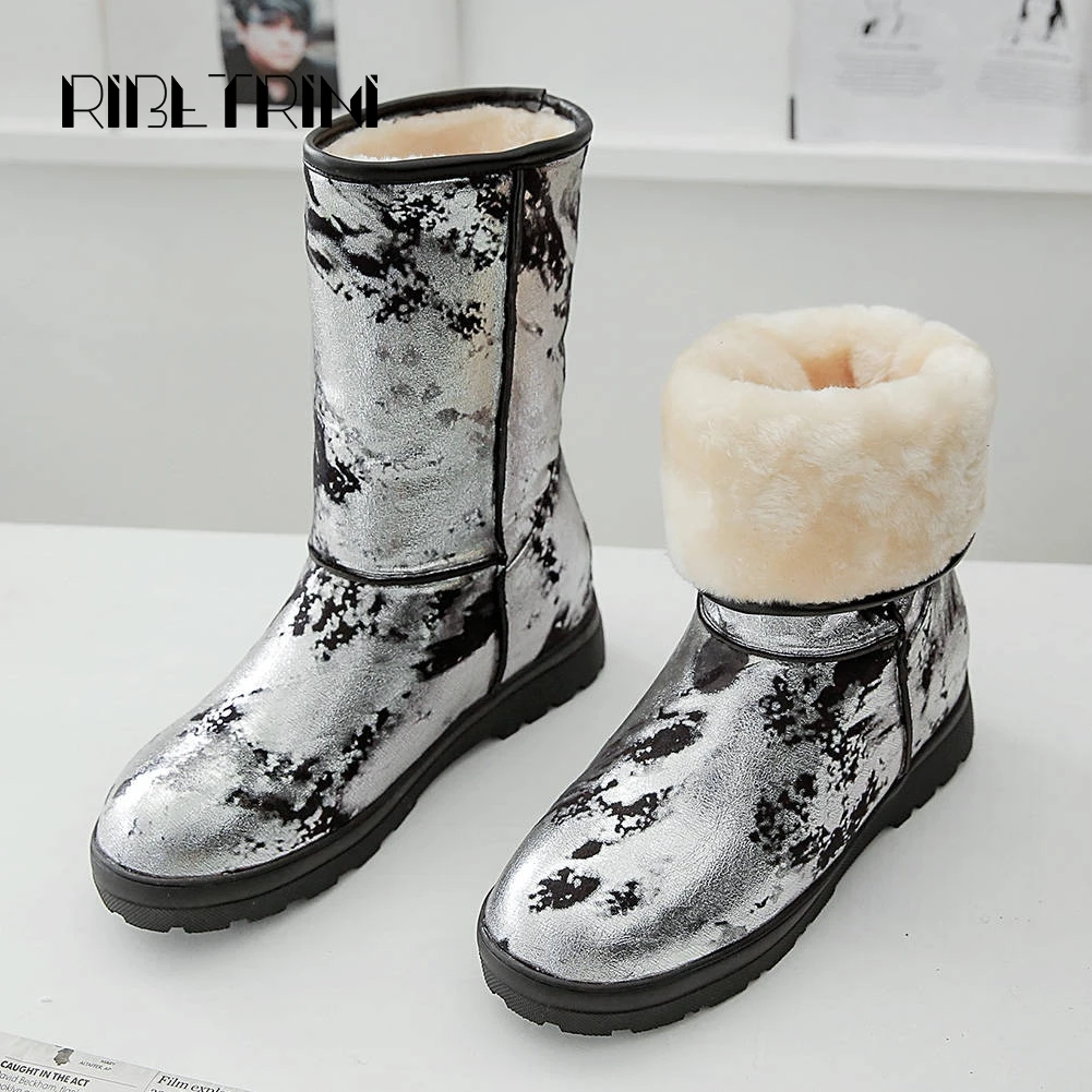 RIBETRINI Australia Winter Snow Boots For Women Warm Fur Shoes Woman Slip On Rubber Sole Platform Mid Calf Boots Plus Size 33-50
RIBETRINI Australia Winter Snow Boots For Women Warm Fur Shoes Woman Slip On Rubber Sole Platform Mid Calf Boots Plus Size 33-50