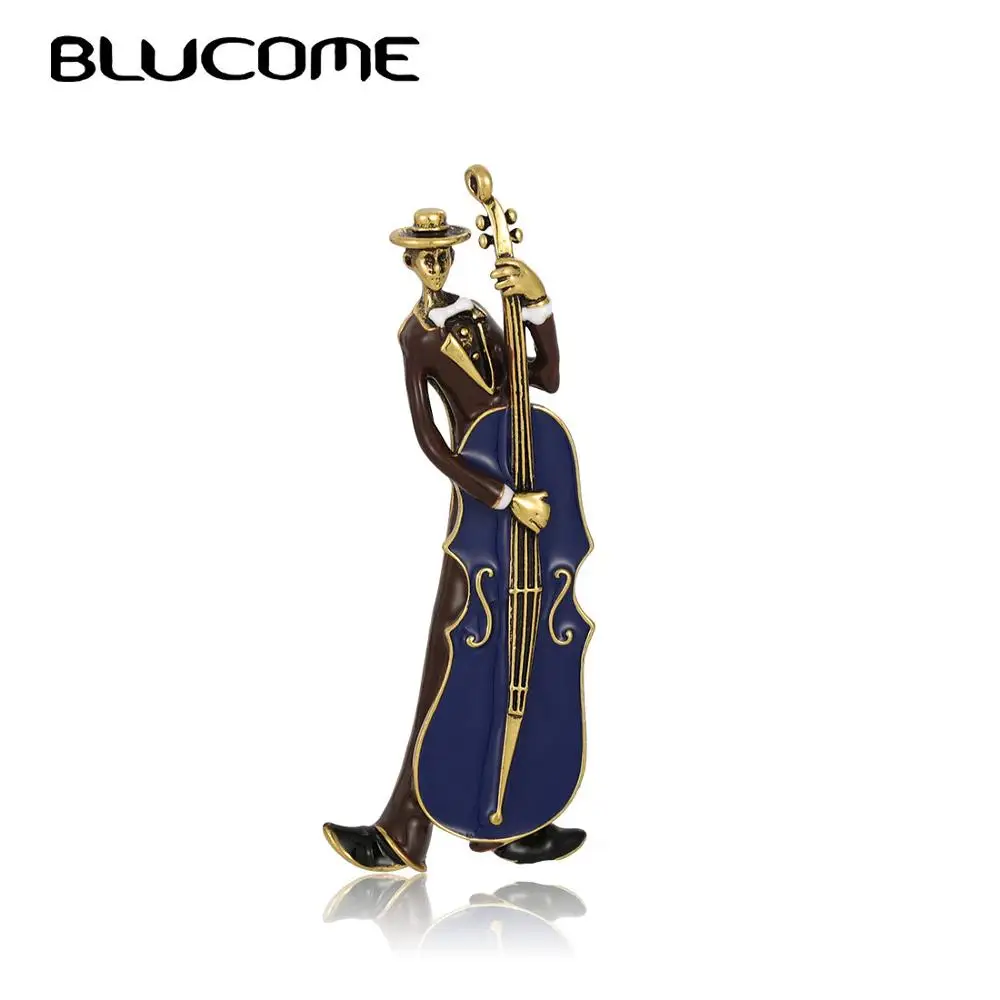 Blucome Enamel Men Play The Cello Shape Brooches Badge White Suit Gentleman Musician Alloy Instruments Music Party Casual Brooch 
Blucome Enamel Men Play The Cello Shape Brooches Badge White Suit Gentleman Musician Alloy Instruments Music Party Casual Brooch