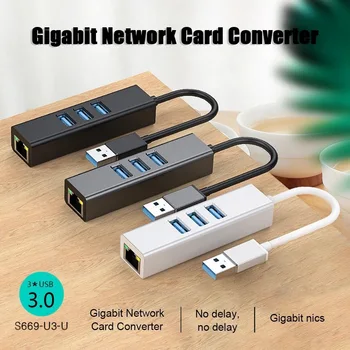 Portable USB Transform RJ45 Multifunction Aluminium Alloy 1000MB Network Card Converter 3 USB3.0 HUB Port
Portable USB Transform RJ45 Multifunction Aluminium Alloy 1000MB Network Card Converter 3 USB3.0 HUB Port