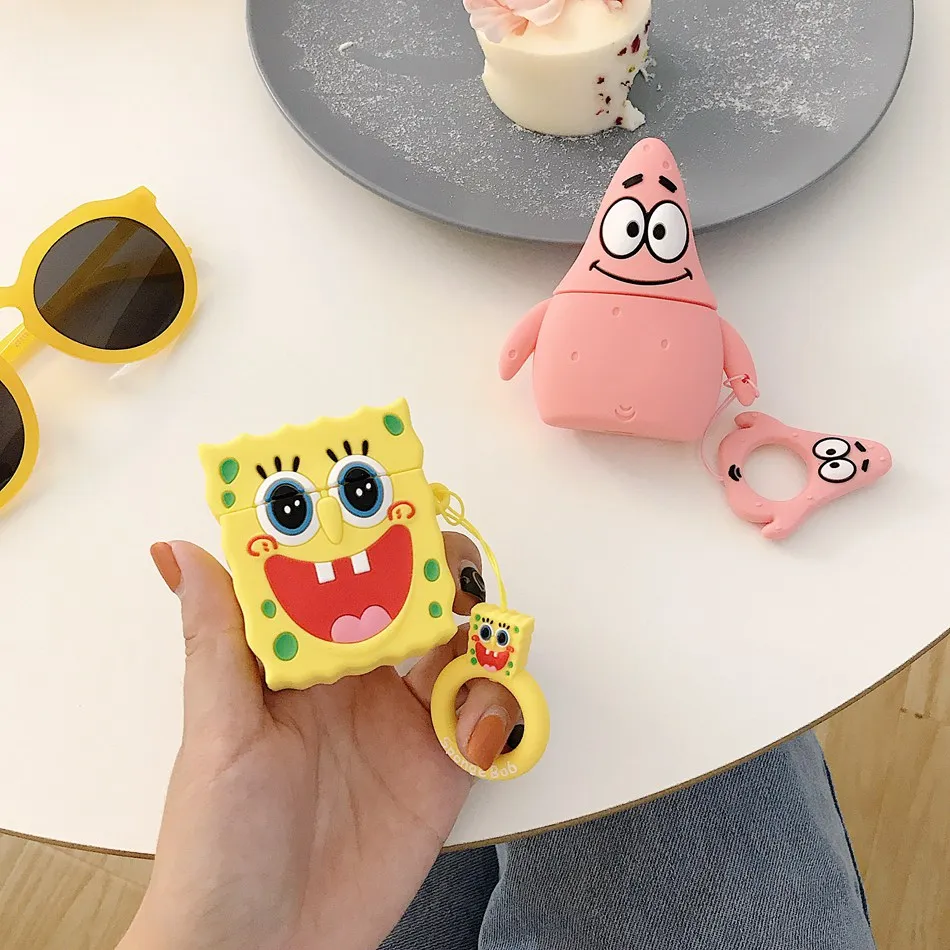 3D Cute Spongebob squarepan Case for Airpods 2 Case Silicone Duck Headphone Protector Cover for Apple Airpods 1 For Earpods Case
3D Cute Spongebob squarepan Case for Airpods 2 Case Silicone Duck Headphone Protector Cover for Apple Airpods 1 For Earpods Case