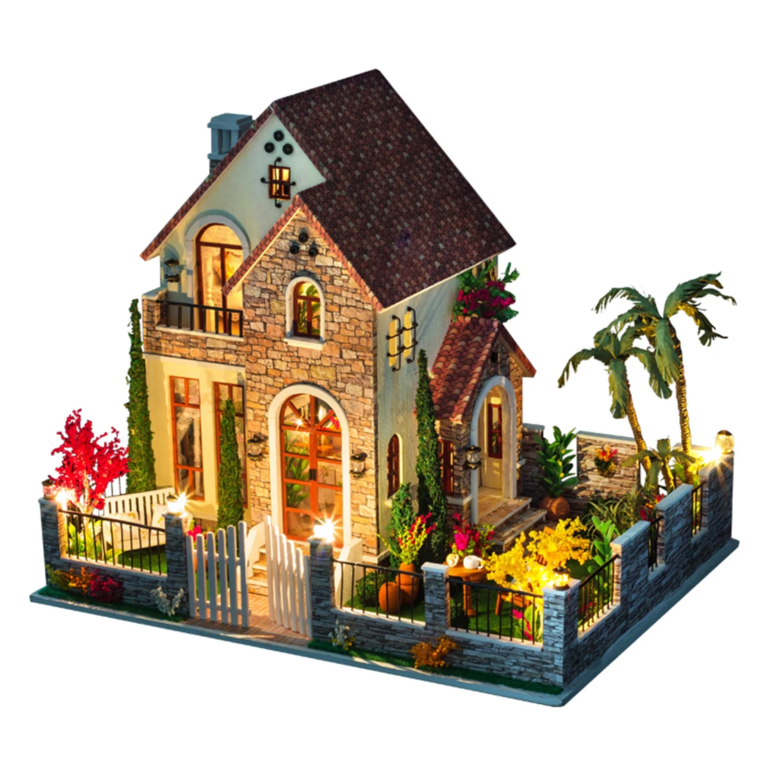 DIY Creative Handmade Theme Wooden Cabin Assembly Building Model Toy Set Dollhouse Toys With Light And Music - Love Apartment
DIY Creative Handmade Theme Wooden Cabin Assembly Building Model Toy Set Dollhouse Toys With Light And Music - Love Apartment