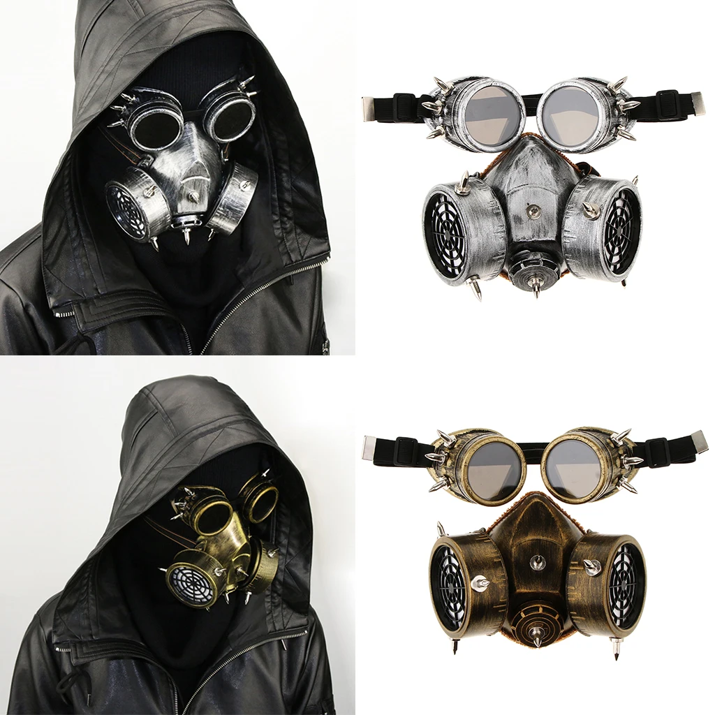 Antique Goth Steampunk Goggles Glasses Set Retro Adults Teens Plaque Doctors Warriors Antique Goth Steampunk Goggles Glasses Set Retro Adults Teens Plaque Doctors Warriors