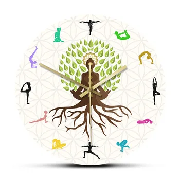 Lotus Pose Tree Decorative Wall Clock Natural Energy For Meditation Wall Art Yoga Studio Tree Of Life Colorful Print Wall Clock
Lotus Pose Tree Decorative Wall Clock Natural Energy For Meditation Wall Art Yoga Studio Tree Of Life Colorful Print Wall Clock