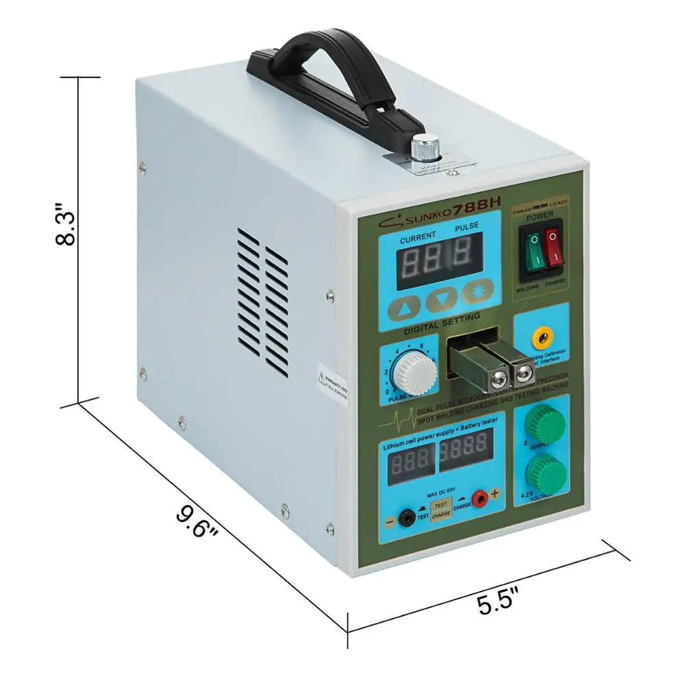 2-in-1 788H Spot Welder Dual Pulse Soldering Machine w/ Battery Charger 220V with FREE SHIPPING TO EU
2-in-1 788H Spot Welder Dual Pulse Soldering Machine w/ Battery Charger 220V with FREE SHIPPING TO EU