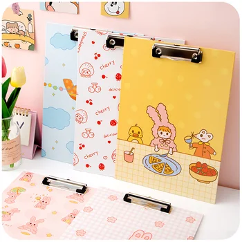 Kawaii folder cute A4 paper clip board clip test paper pad multi-function writing board clip writing stationery
Kawaii folder cute A4 paper clip board clip test paper pad multi-function writing board clip writing stationery