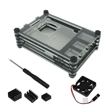 1Set 1Set Transparent Acrylic Case Cover Enclosure Box with Cooling System External Fan Heatsink Screwdriver for Raspberry Pi 4
1Set 1Set Transparent Acrylic Case Cover Enclosure Box with Cooling System External Fan Heatsink Screwdriver for Raspberry Pi 4