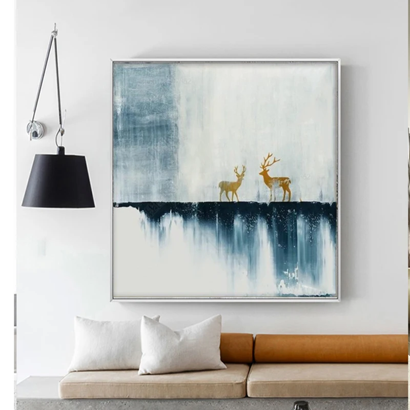 Nordic Style Canvas Painting Abstract Landscape Posters and Prints Two Deers Wall Pictures for Living Room Cuadros Home Decor
Nordic Style Canvas Painting Abstract Landscape Posters and Prints Two Deers Wall Pictures for Living Room Cuadros Home Decor