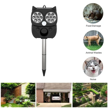 Solar Ultrasonic Waterproof Pest Repeller Animal Repeller Snake Cat Dog Bird Dispeller Include 1500mAh Lithium Battery
Solar Ultrasonic Waterproof Pest Repeller Animal Repeller Snake Cat Dog Bird Dispeller Include 1500mAh Lithium Battery