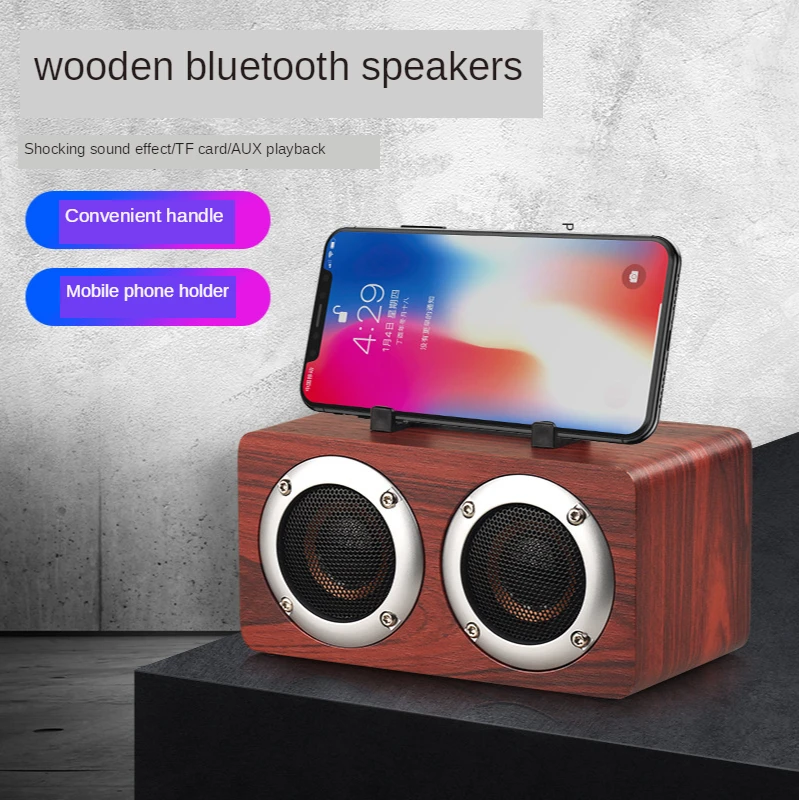 Bluetooth Speaker Wooden Outdoor Portable Hand for Mobile Phone Computer Card Amplifier Gift Creative Audio USB Charging
Bluetooth Speaker Wooden Outdoor Portable Hand for Mobile Phone Computer Card Amplifier Gift Creative Audio USB Charging