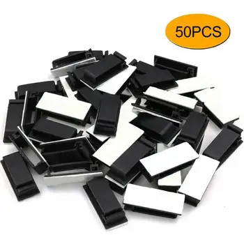 

50PCS Wall Fasteners Wire Organiser Self Adhesive Fixed Cable Management Clip 19QB