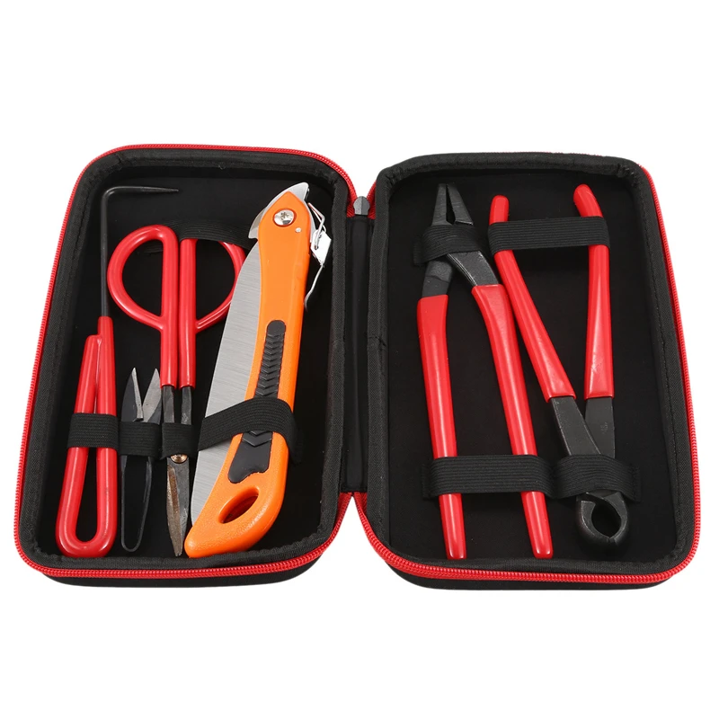6 Piece Bonsai Tool Kit with Case Carbon Steel Scissor Cutter Shear Sets Plant Tools
6 Piece Bonsai Tool Kit with Case Carbon Steel Scissor Cutter Shear Sets Plant Tools