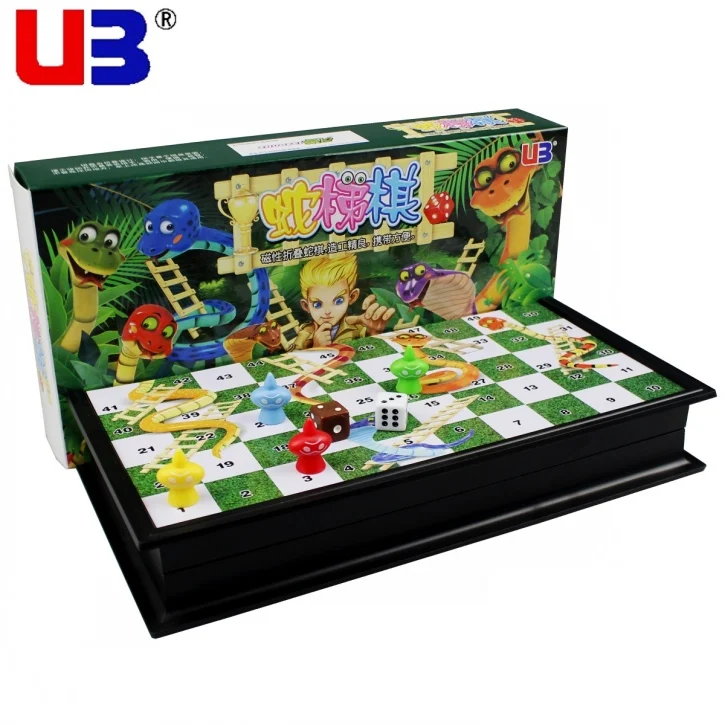 Generic Folding Snake Chess Portable Snakes And Ladders Board Game