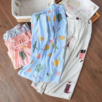 Ladies Cotton Calf-length Wide Leg Women Pants for Summer Thin Loose Style Sleeping Pants Multi Colors Women Home Pants
Ladies Cotton Calf-length Wide Leg Women Pants for Summer Thin Loose Style Sleeping Pants Multi Colors Women Home Pants