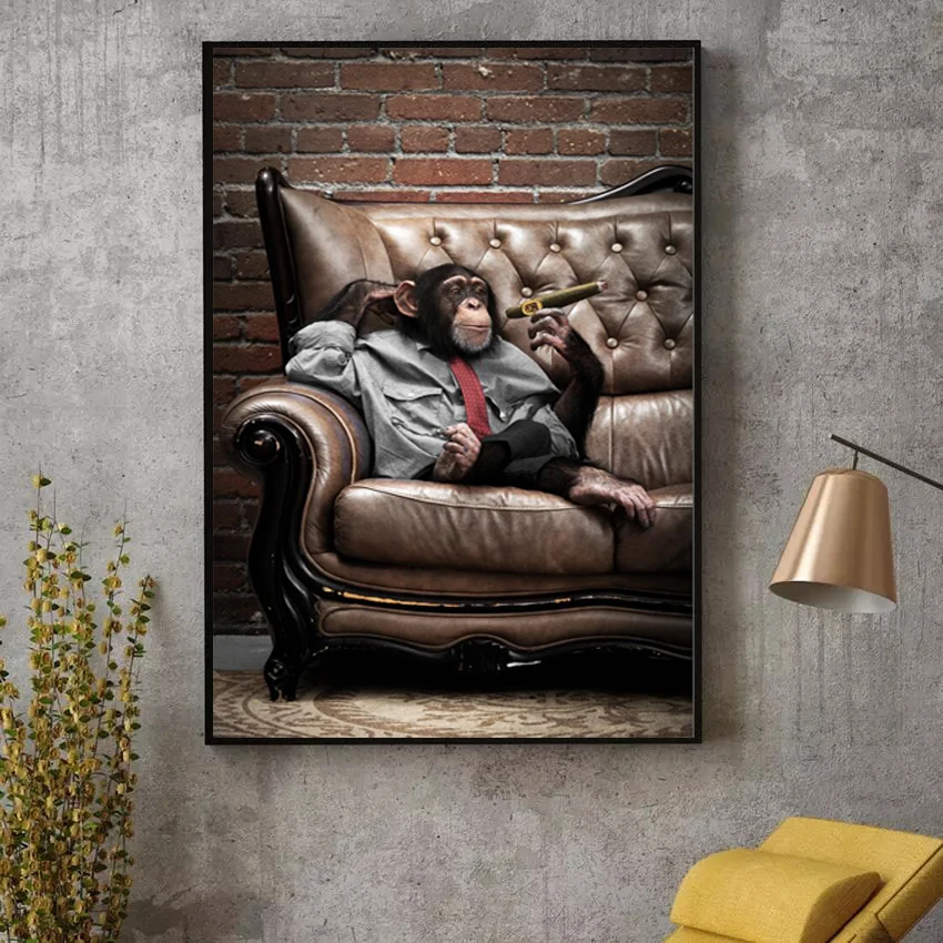 Cartoon Animal Art Smoking Monkeys Canvas Painting Wall Art Posters Prints Wall Pictures for Living Room Wall Cuadros Home Decor
Cartoon Animal Art Smoking Monkeys Canvas Painting Wall Art Posters Prints Wall Pictures for Living Room Wall Cuadros Home Decor