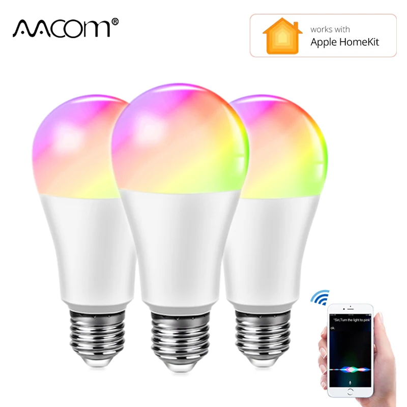 WiFi Lamp 15W E27 Smart Light Apple Homekit Intelligent LED WiFi Bulb Ampoule E27 Smart Bulb Google Home Echo dot Apple IOS Siri
WiFi Lamp 15W E27 Smart Light Apple Homekit Intelligent LED WiFi Bulb Ampoule E27 Smart Bulb Google Home Echo dot Apple IOS Siri